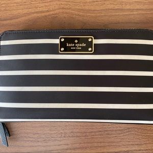 Kate Spade oversized stripped wallet.